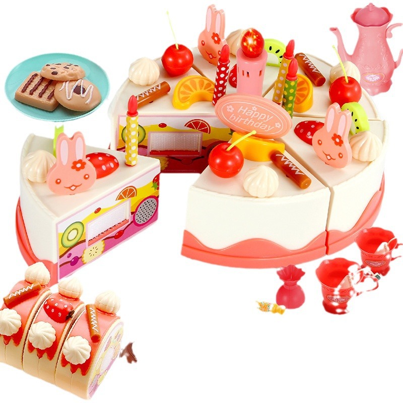 Picture of Cross-border Children's Family Simulation Kitchen Toy Set Boys and Girls 3-6 Years Old Baby Birthday Cake
