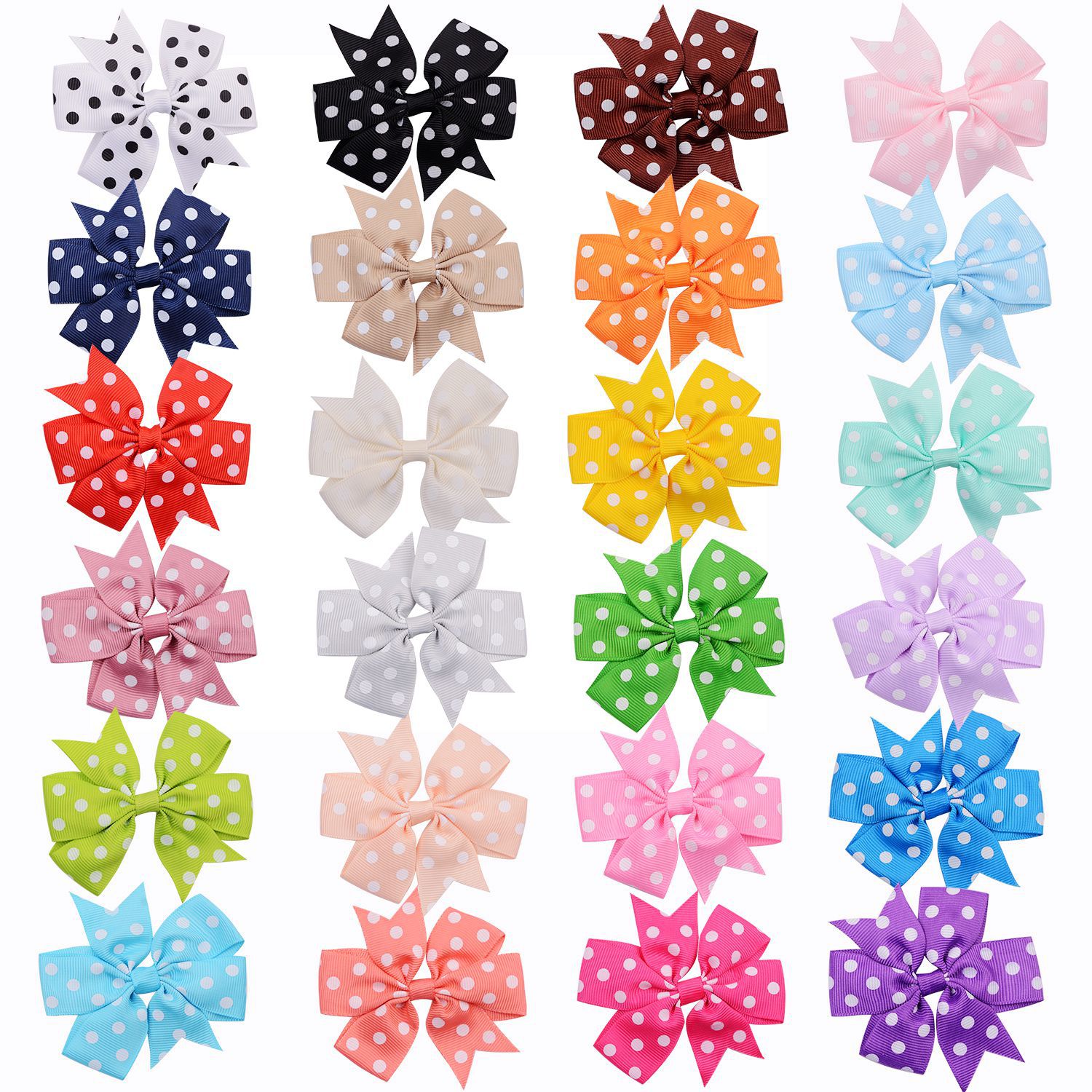 8cm beveled dovetail polka dot polka dot bow accessories DIY children clip hair band headdress clothing accessories