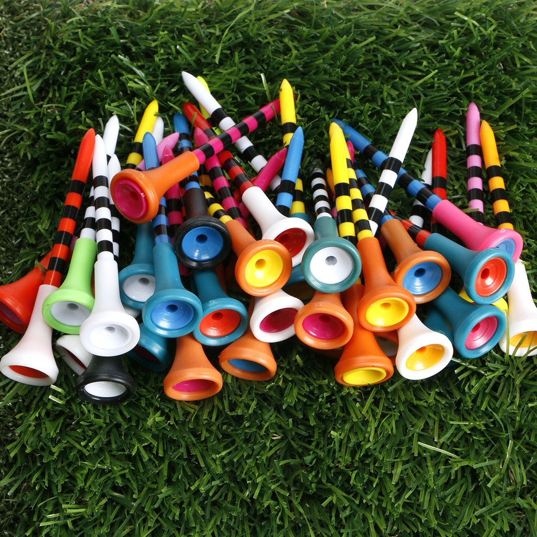 Picture of Golf Nail TEE Plastic Ball Seat 83mm Rubber Cover Soft Rubber Head Cover Serve Golf tee New