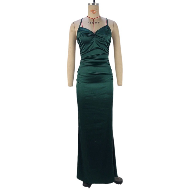 Amazon cross-border European and American women's wear popular sexy fashion slim dress sling tight sheath dress