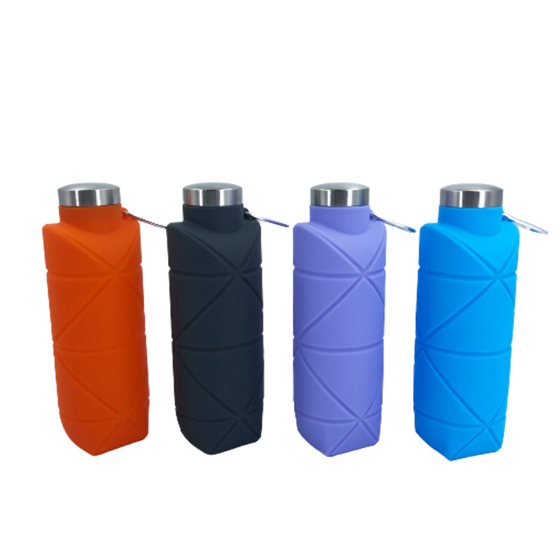 Picture of Platinum Silicone Diamond Folding Cup 700ml Outdoor Sports water bottle Cross Border Pocket Portable Kettle