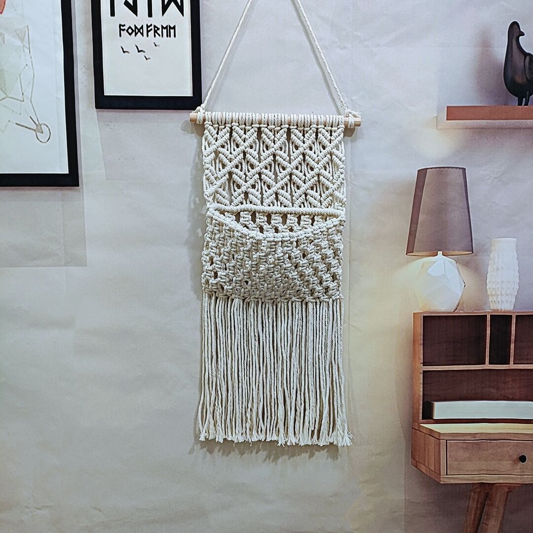 Picture of Nordic ins handmade woven tapestry hotel decoration living room wall hanging home accessories wholesale supply