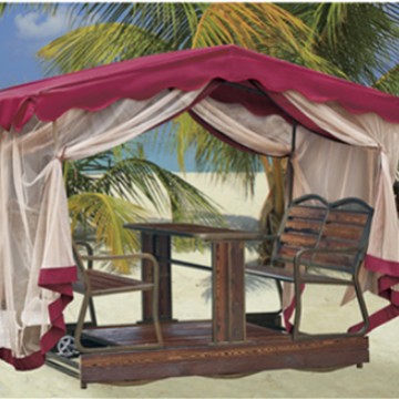 Picture of Outdoor power rocking chair courtyard rocking four-person swing table and chair with canopy outdoor Villa rocking table rocking chair