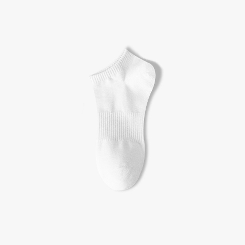 Picture of Summer socks thin breathable sweat-absorbent deodorant black and white gray solid color simple four seasons universal men's short boat socks women