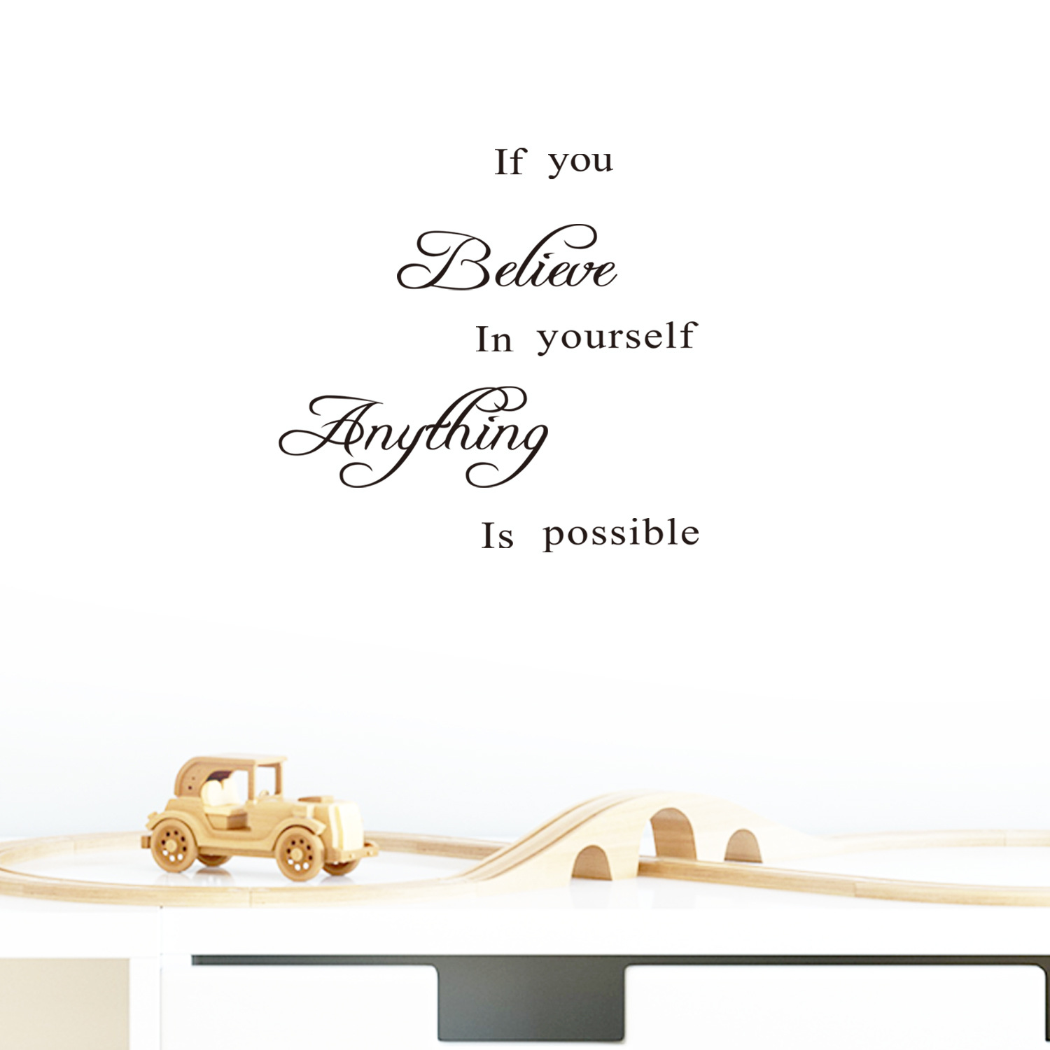 Picture of if you believe family proverbs transferable wall stickers bedroom study cross-border home decoration stickers 8037