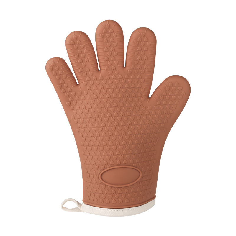 Picture of Microwave oven silicone anti-scalding gloves baking oven special heat insulation gloves wholesale thick high temperature kitchen household