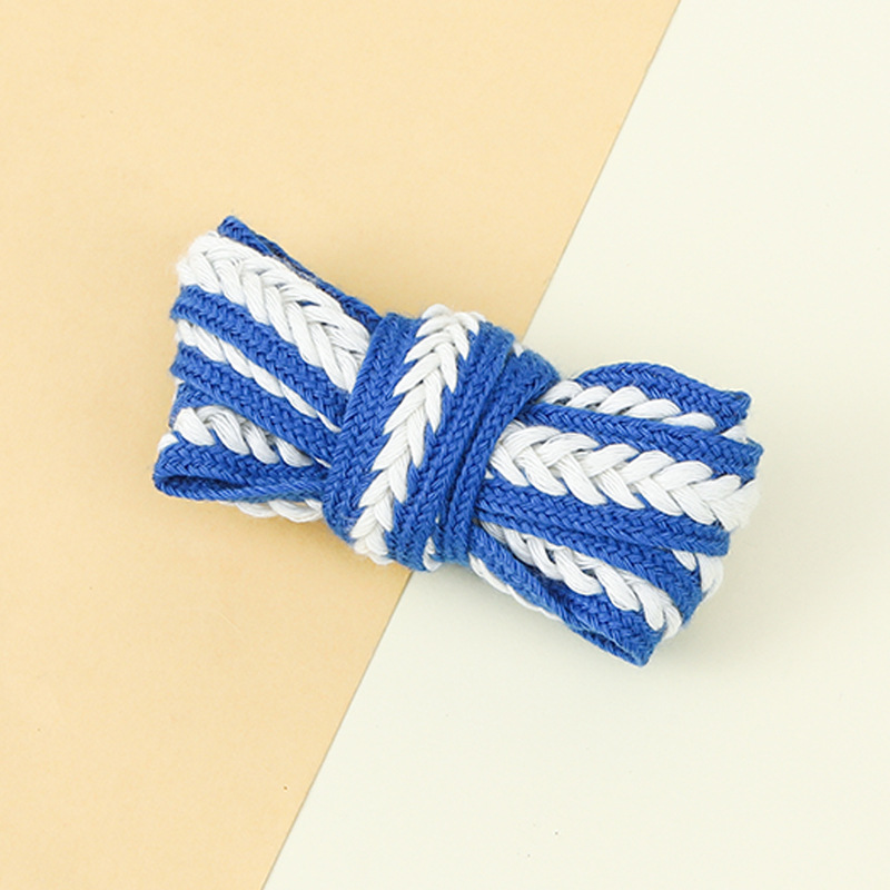 Picture of Marshmallow Two-Color Wheat Ear Shoelaces 1.5cm Casual Shoes Sneakers Twist Woven Cotton Shoelaces Ready for Cross-Border Wholesale