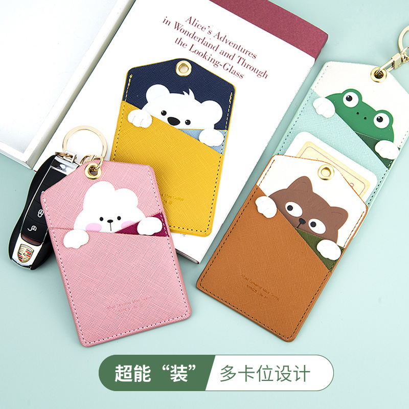 Eight Cartoon Bear Cute Cat Card Set Keychain Fashion Bag Pendant Cartoon Creative Exquisite Small Gift
