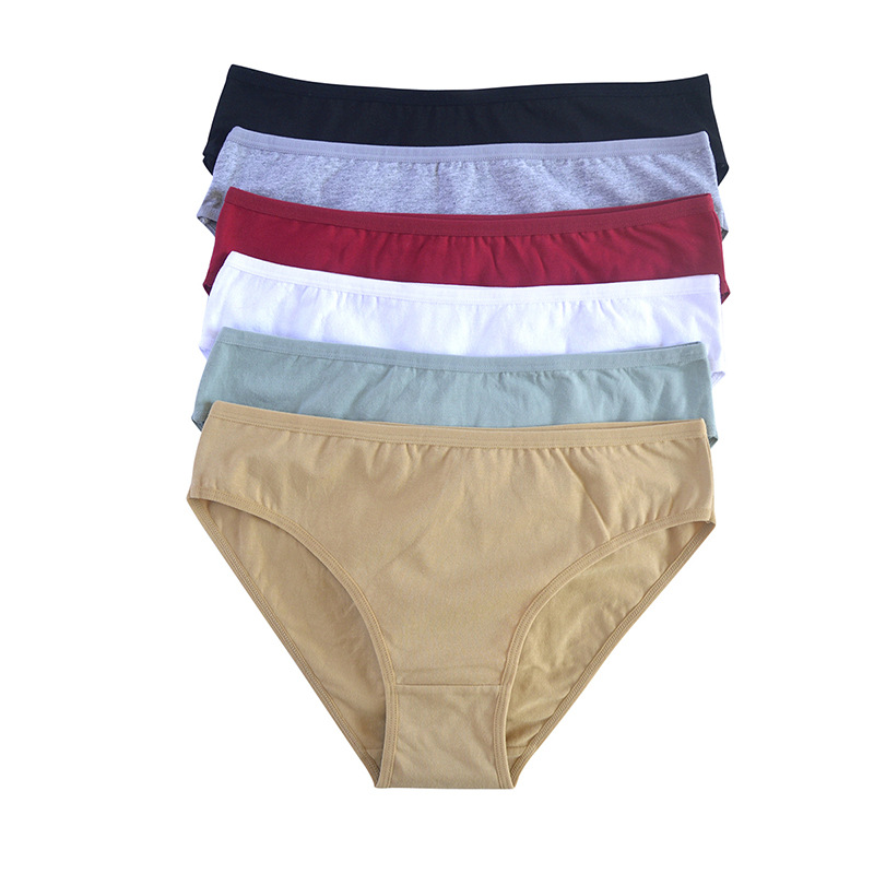 Picture of Popular Women's Underwear Pure Cotton Mid-Waist European and American Export Large Size Underwear Women's Woman Cotton Underwear