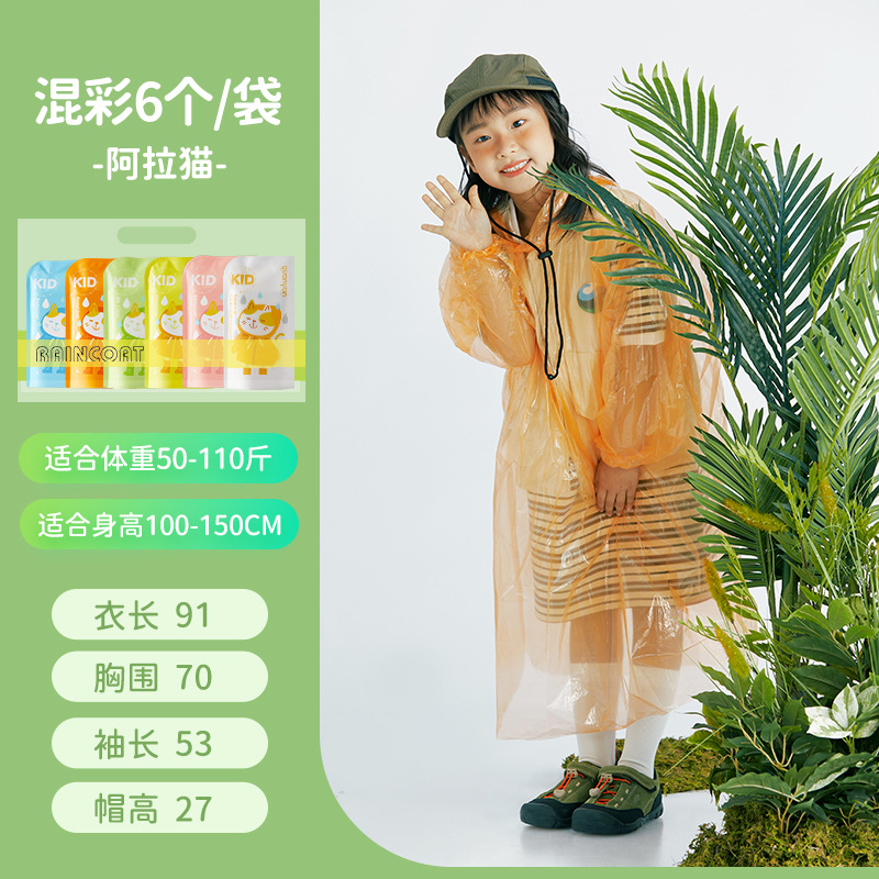 Picture of Disposable Card Raincoat Portable Adult Full-body Thickened Long Travel Special Wholesale Children's Poncho