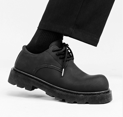 Picture of Daifa Autumn New Fashionable Big Head Derby Shoes Men's Thick Sole Elevated Leather Shoes Simple Retro Casual Shoes British Style