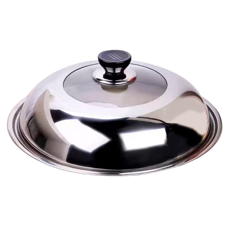 Picture of Wholesale stainless steel pot cover household tempered glass pot cover universal visual high temperature explosion-proof frying pan