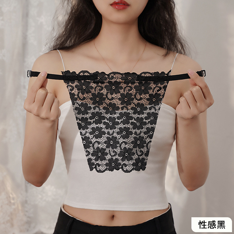 Picture of A variety of flower-shaped chest lace single-layer double-layer anti-running light leakage tube top breast covering breast cloth one-piece anti-light leakage