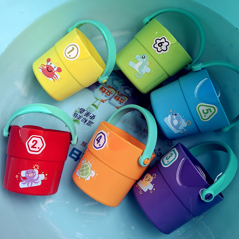 Picture of Baby mini shower small bucket baby bathroom water Cup children Bath jengle maternal and child House toys