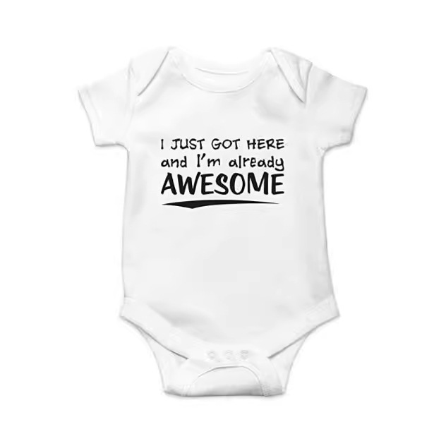 Picture of Amazon cross-border SublimationDIY summer baby short-sleeved jumpsuit newborn thin climbing suit