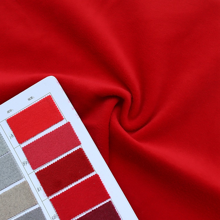 Picture of Autumn and Winter Thickened Single-Color and Two-Color Oubei Velvet Fabric 705g Stretch Knitted Single-Sided Smooth Woolen Coat Fabric