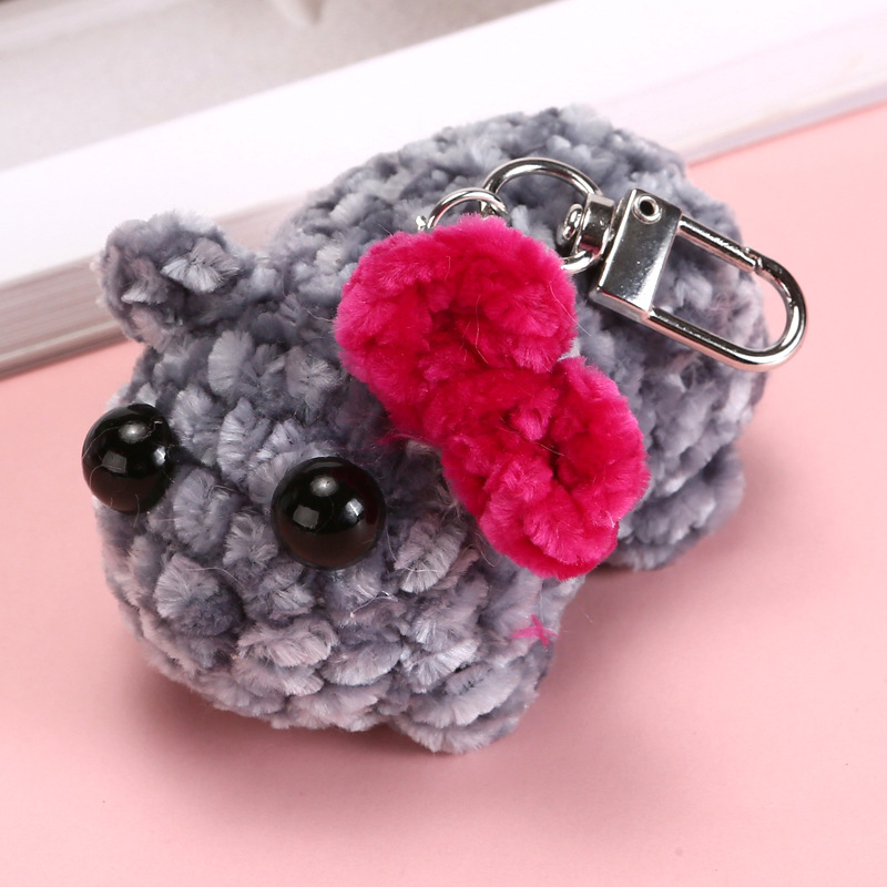 Picture of Lots of in stock Knitted Sad Music Hamster Keychain Pendant Squeaky Hamster Sound Hamster Keychain