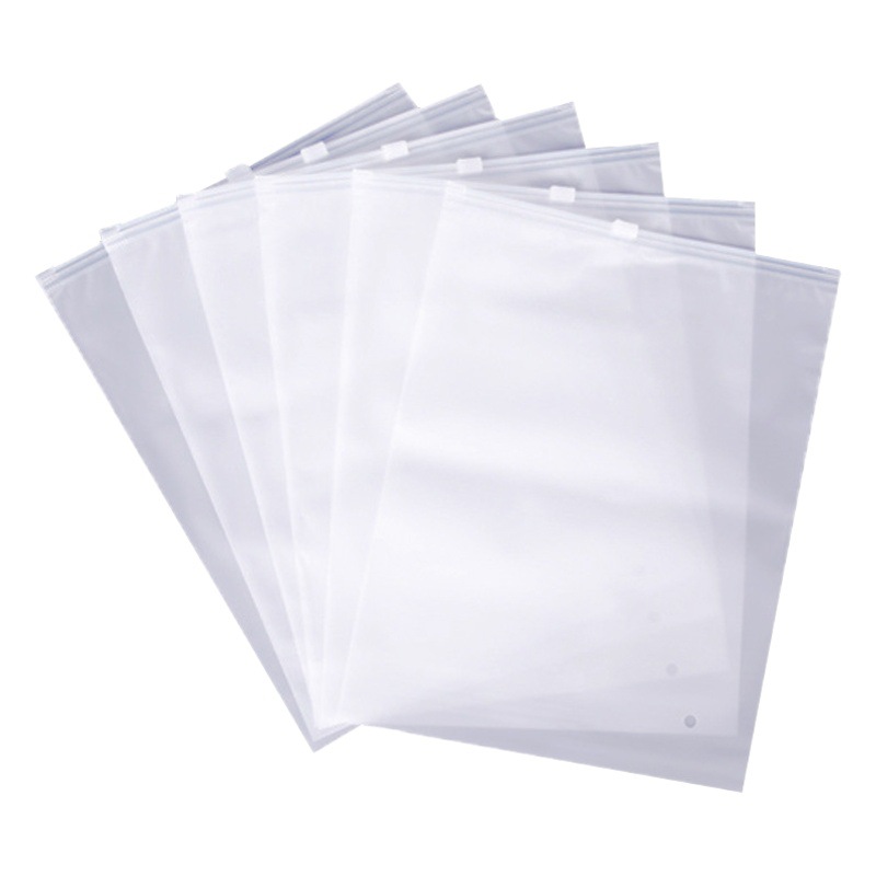 Frosted Zipper Bags in Stock for Towels, Underwear, Socks, Transparent Self-Sealing Clothing Packaging Bags, Clothing Packaging Bags with