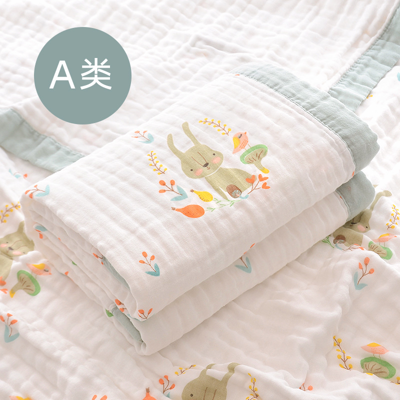 Newborn baby bath towel newborn cotton gauze baby children bath bath towel six layer blanket package a generation of hair