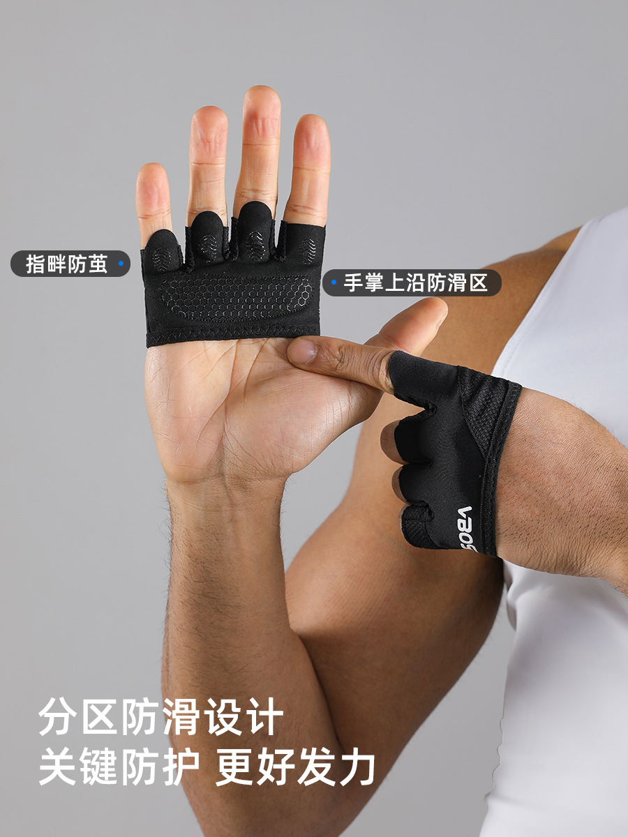 Picture of Vbosi Four-Finger Gloves for Women and Men, Anti-Callus, Pilates, Aerial Yoga, Non-Slip, Breathable Half-Finger Gloves Wholesale