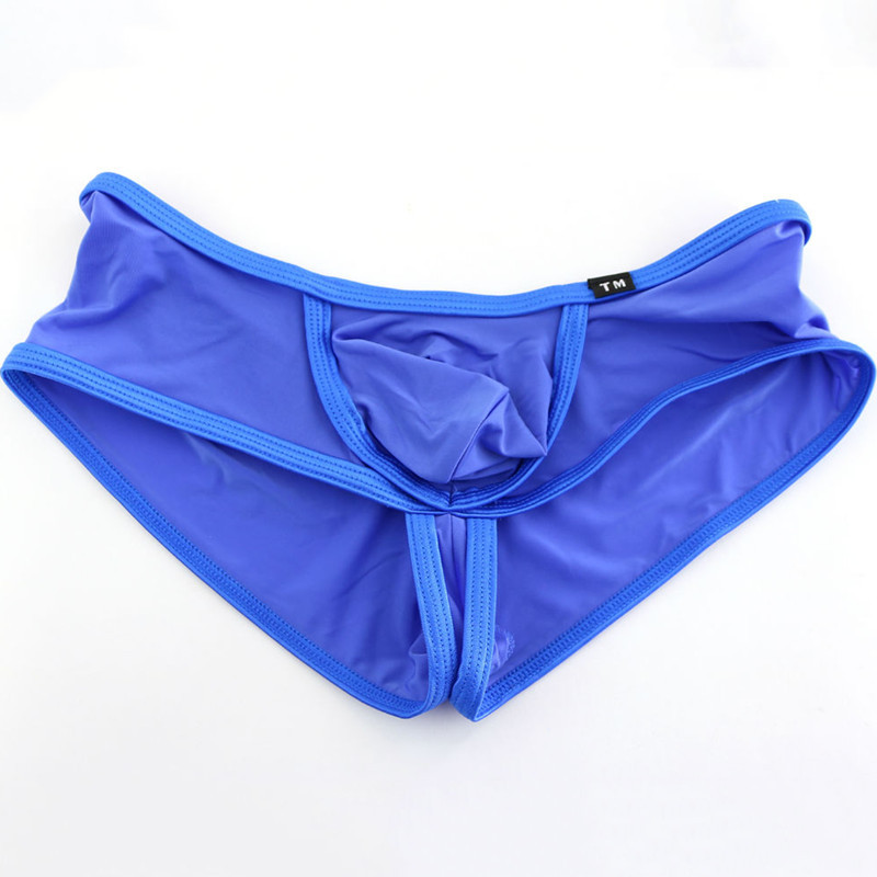New men's air permeable bag low waist translucent sexy boxer underwear fashion underwear boxer pants retail wholesale