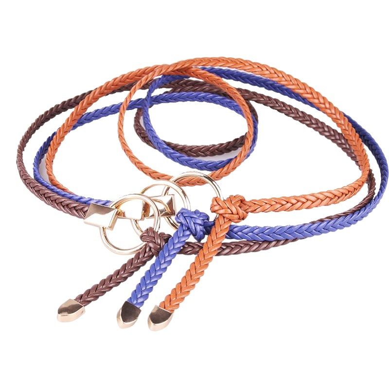 New ladies thin belt hand woven thin belt dress decoration Joker casual belt wholesale 617