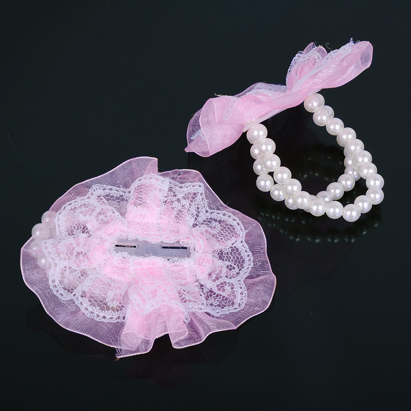 Picture of Handmade DIY accessories with beads wrist flower hand flower Pearl Flower bride hand flower accessories wedding wedding supplies