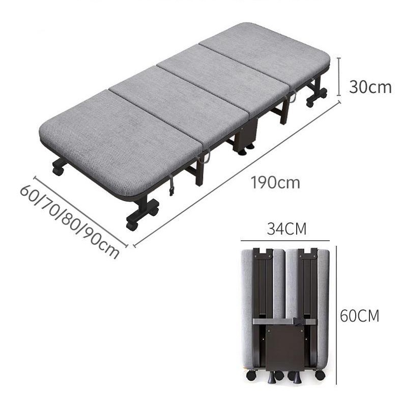 Folding Bed for Office Nap, Single-Person, Can Be Used for Sitting or Lying, Simple Nap Folding Bed