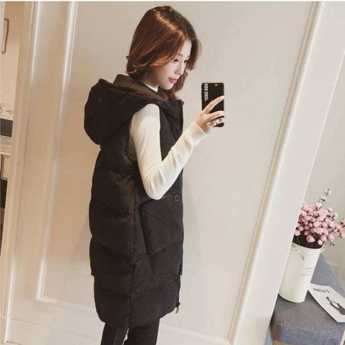 Picture of Autumn and winter New plus size women's mid-length down cotton vest thickened vest vest loose coat one-piece delivery