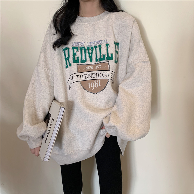 Picture of Loose round neck thin long-sleeved sweater for women trendy 2023 Autumn New Korean style student coat top women's clothing wholesale