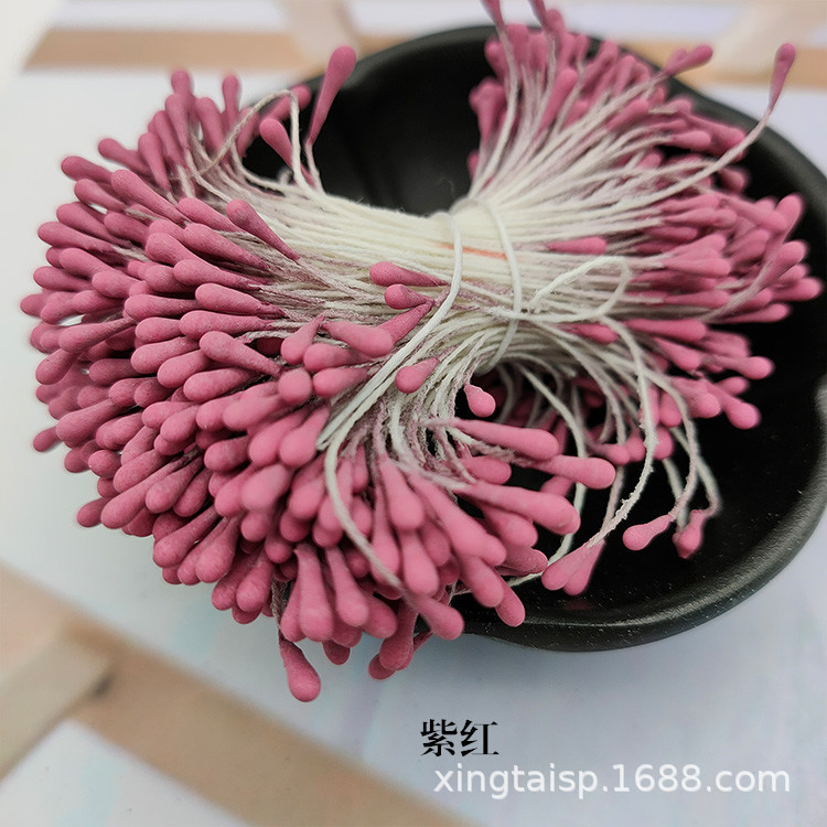 Picture of Wholesale Korean Style Handmade DIY Hair Accessories High Simulation Flower Stamens Material 2mm Matte Round Match Head Flower Heart Flower Stamens