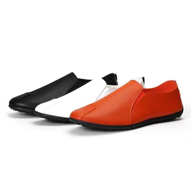 Picture of New Men's Shoes Men's Casual Leather Shoes Spring and Summer Soft Bottom Bean Shoes British Fashion Dad Shoes Driving Lazy Shoes