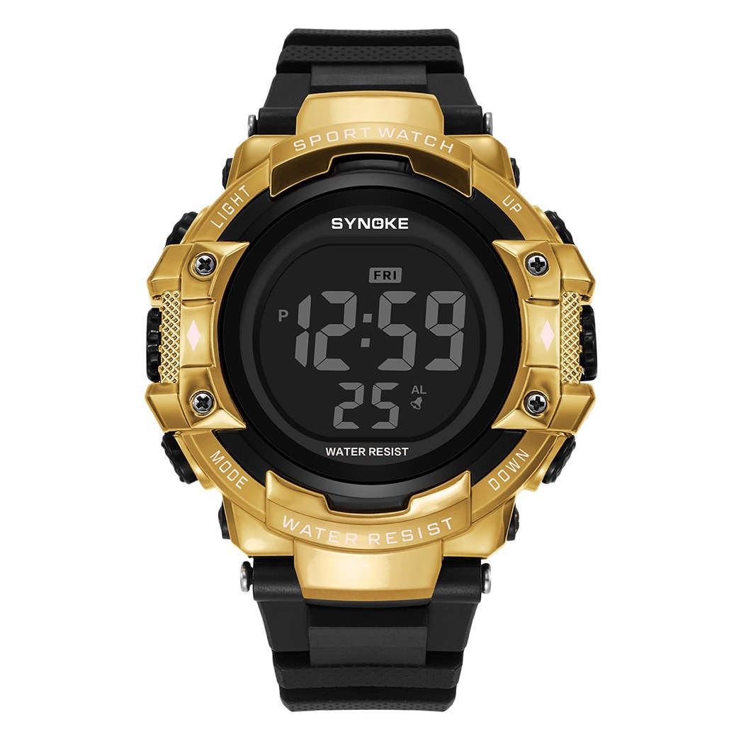 SYNOKE Outdoor Sports men's electronic watch new fashion watch large screen luminous waterproof watch for students
