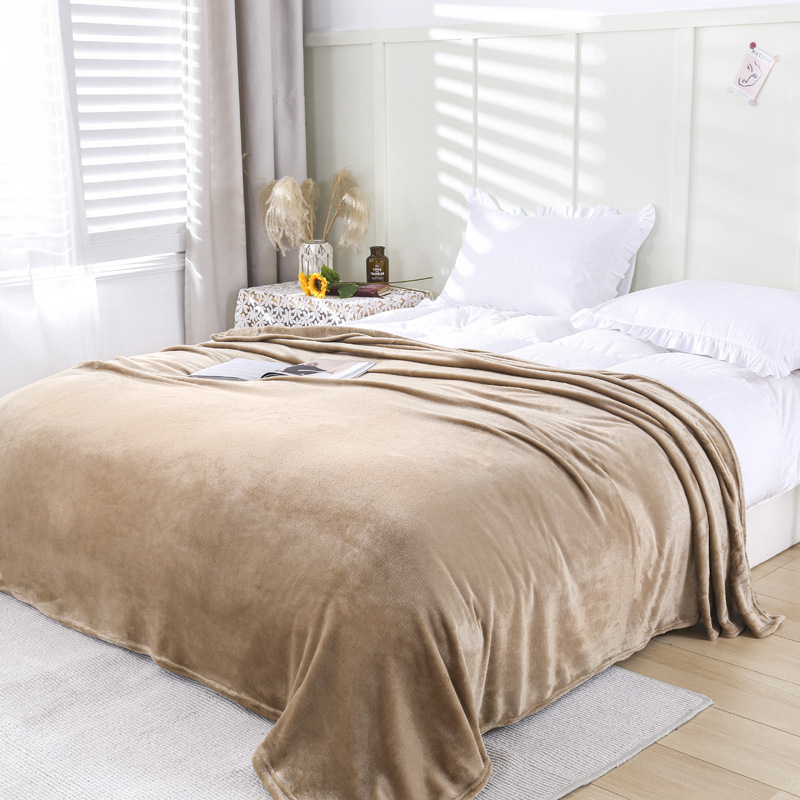 Picture of Small blanket winter coral blanket flannel single double bed sheet thickened female student dormitory quilt nap blanket