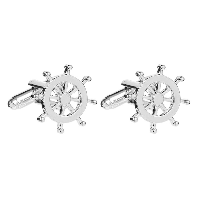 Cross-border Europe and America Hot Sale New Men's Nautical Distinctive Rudder French Shirt Cufflinks Hot Sale Wish AliExpress