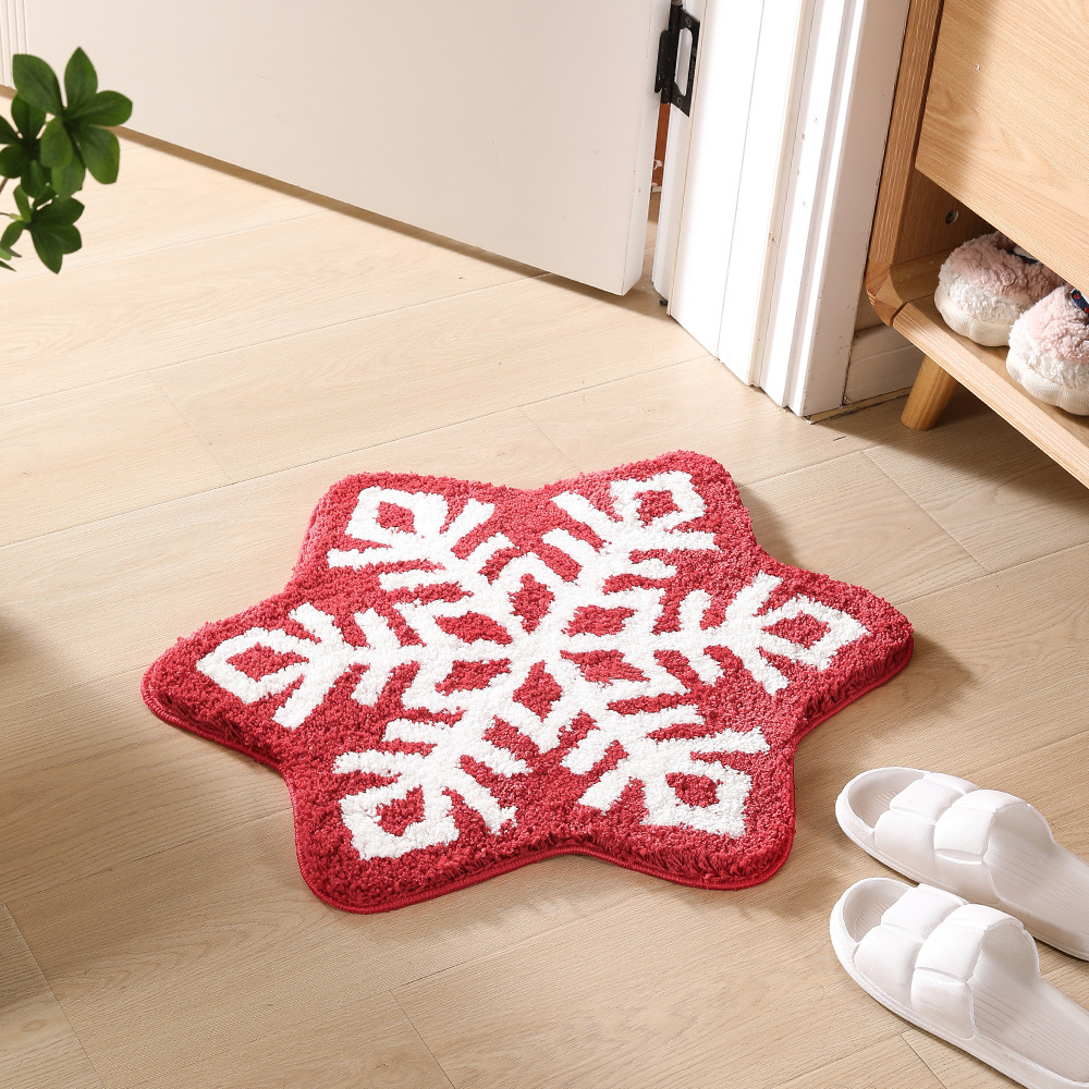 Picture of Flocked Round Bedroom Door Mat, Non-Slip Bathroom Absorbent Floor Mat, Entrance Door Mat, Children's Mat, Non-Slip and Absorbent