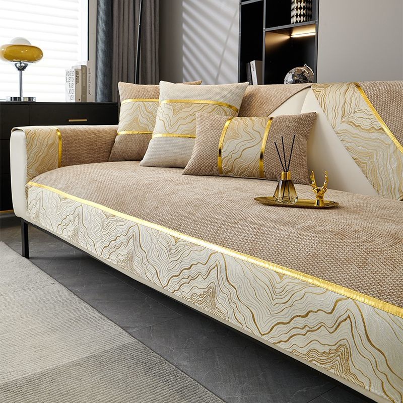 Light luxury chenille sofa cushion wholesale four seasons universal non-slip cushion American soft high-end sofa foreign trade
