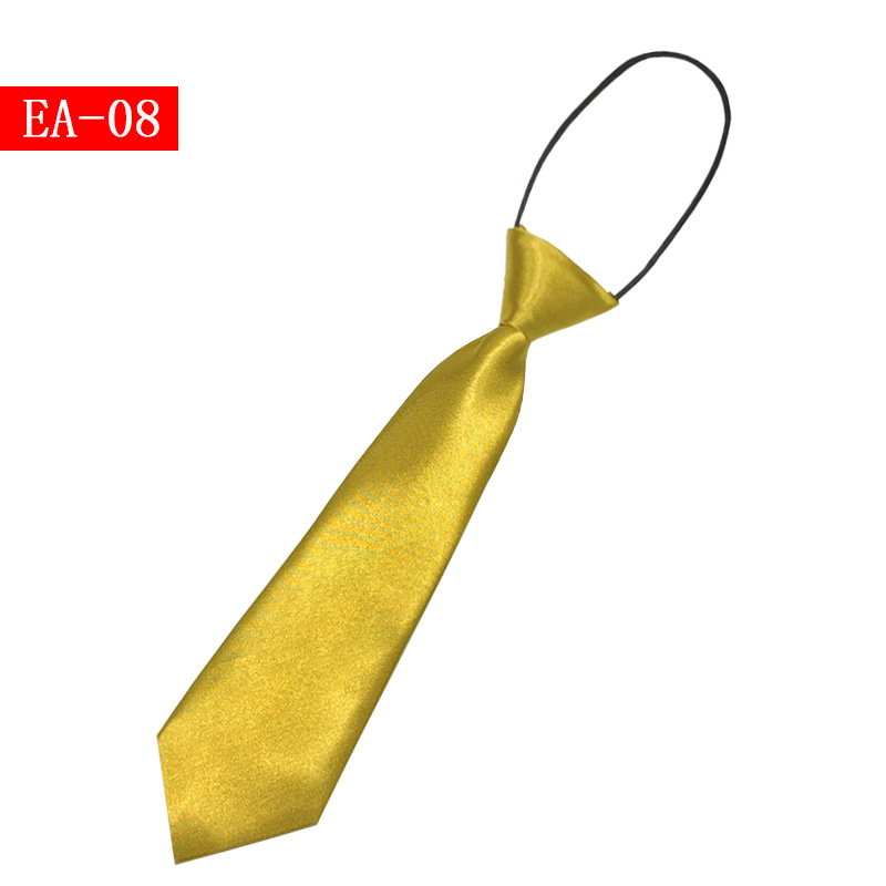 Picture of Children's solid color small tie boys and girls plain color short elastic belt baby children's children Primary School students Shengzhou manufacturers