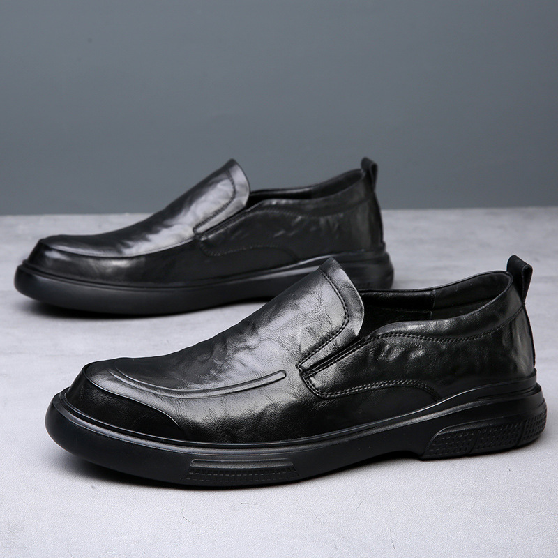 2025 New Autum Soft Leather Men's Shoes, Breathable Business Formal Leather Shoes, Men's Trendyy Versatile Round Toe Casual Shoes for Men
