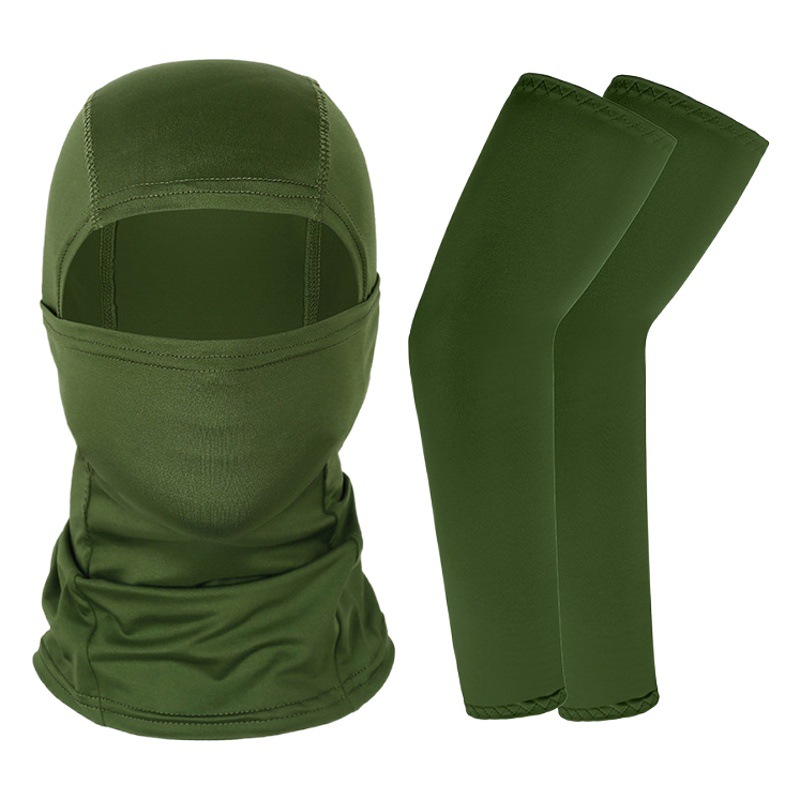 Amazon Riding Headgear Ice Silk Chief Camouflage Headgear Riding Sunscreen Sleeves Outdoor Ice Sleeves Fishing Suit