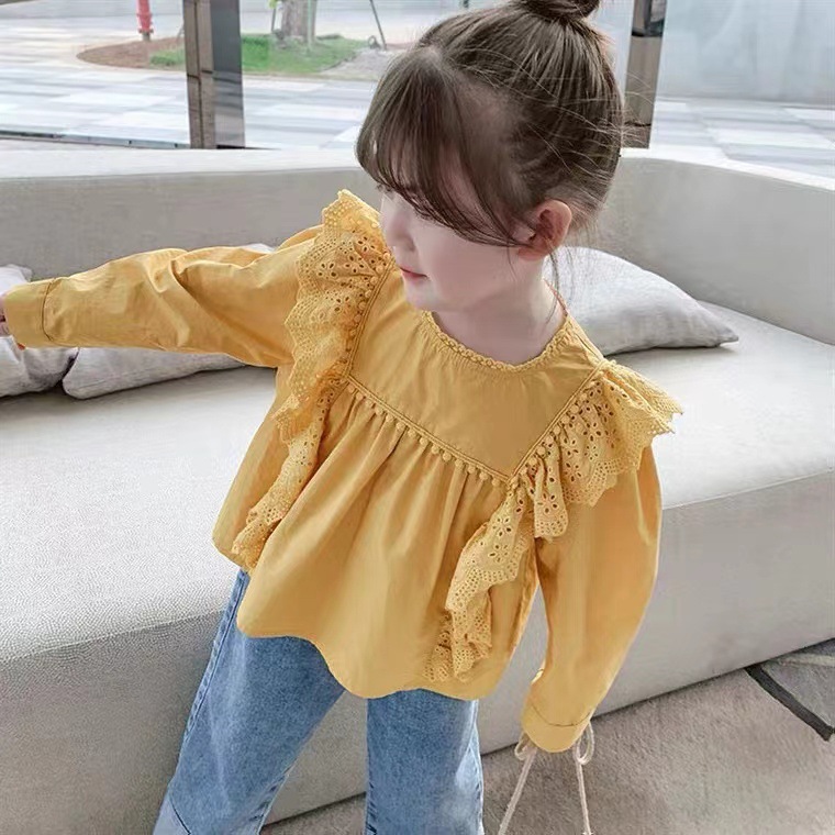 Picture of Girls' autumn shirt top 2024 New Western style children's clothing baby long sleeve Western style shirt children's clothes fashion