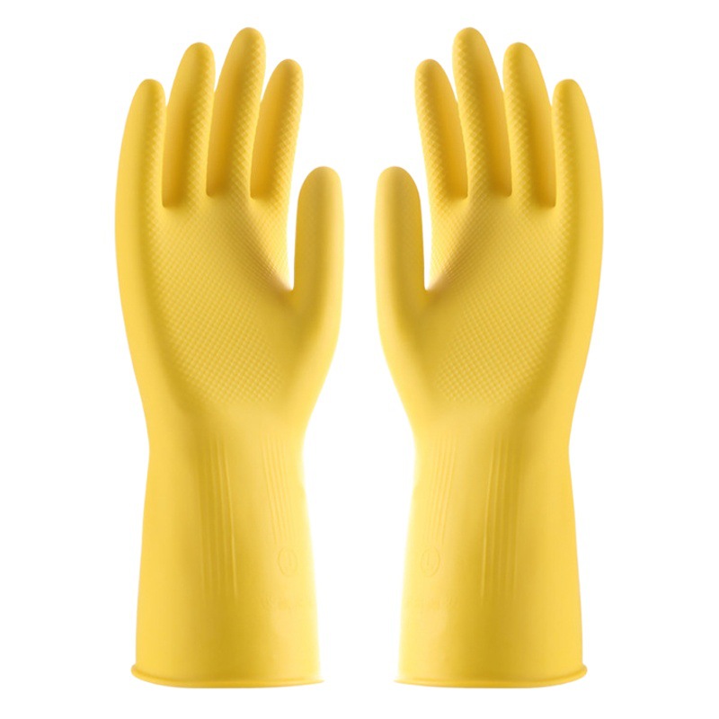 Dishwashing protective gloves for women with extra thick beef tendon latex rubber plastic household durable waterproof rubber labor protection wear-resistant