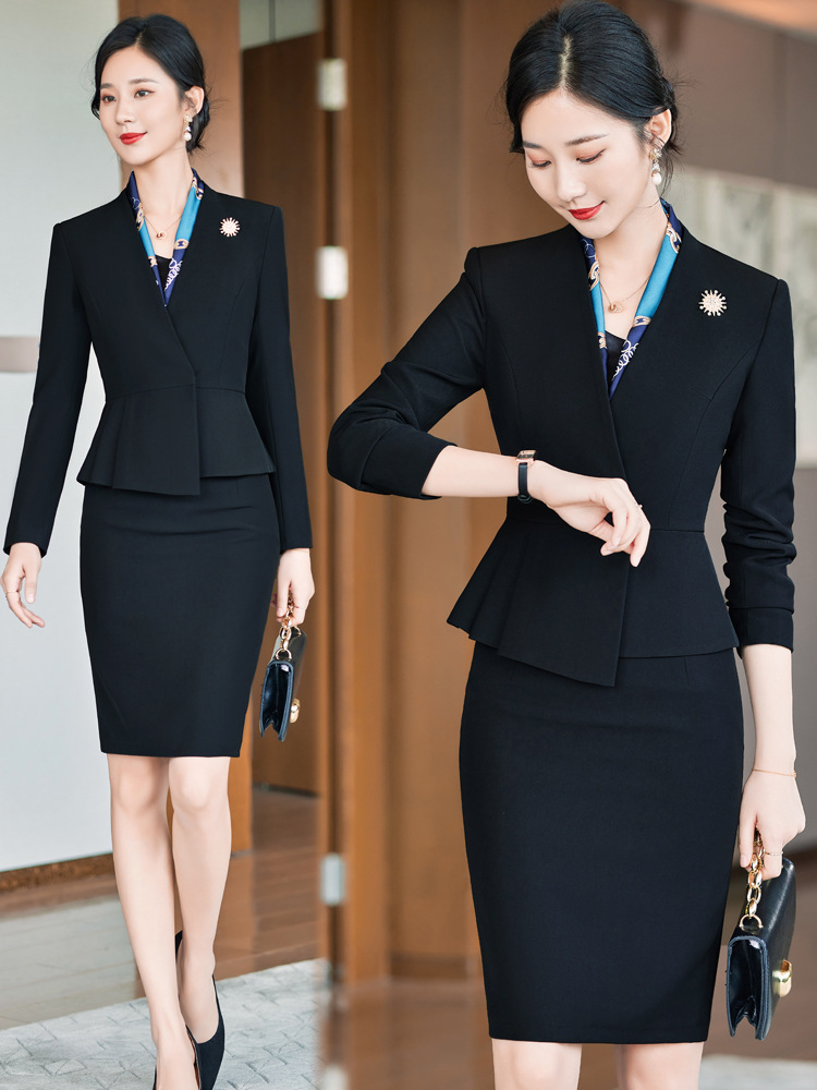 Professional Suit suit Women's Autumn and Winter High-end Temperament Fashion Manager Dress Suit Sales Department Jewelry Store Work Clothes