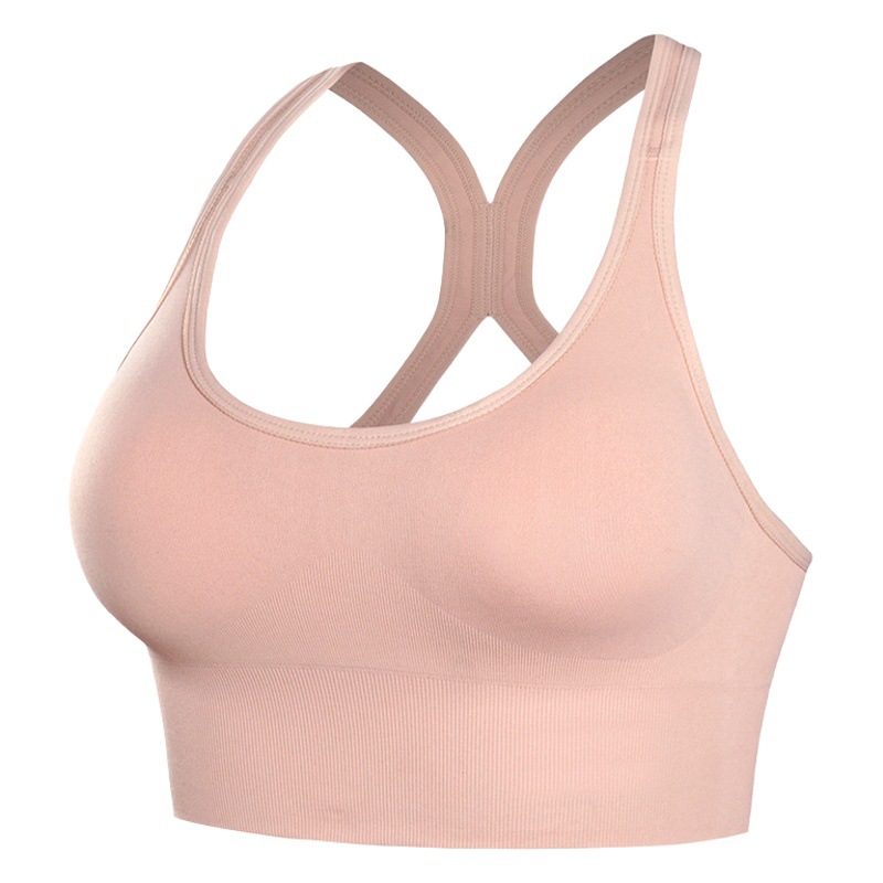 Back-breasted fitness adjustable shock-proof sweat-wicking running sports underwear hollow back sports bra big chest small