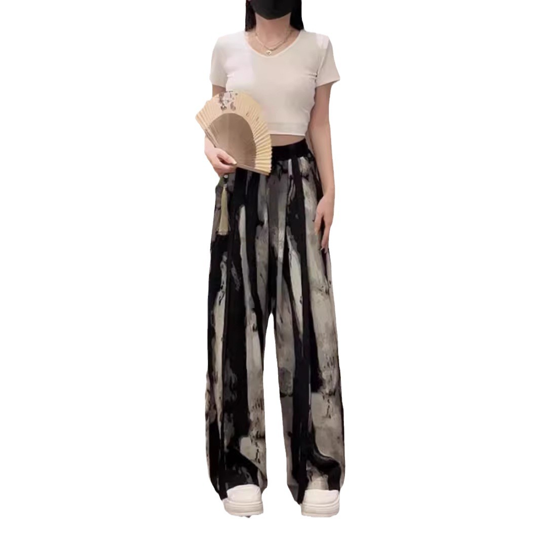 Picture of Girls' Pants Summer Children's Ice Silk Casual Pants Sports Pants Spring and Autumn New Thin Anti-mosquito Pants Big Children's Summer Wear
