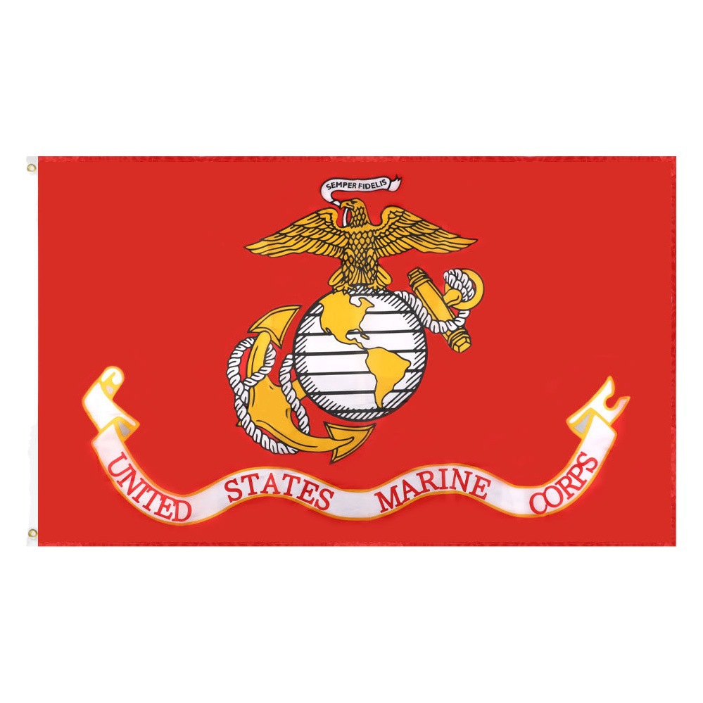 Manufacturer's In-Stock Wholesale Cross-Border Supply of Us Marine Corps Flag 90*150 Polyester Commemorative Cross-Border Hot Sale
