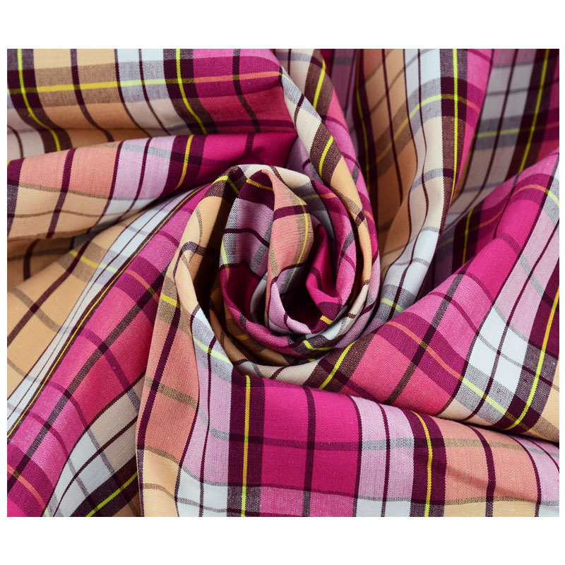 Supply 40 cotton yarn-dyed plaid varieties of student shirts school uniforms spring and summer ladies skirt fabric
