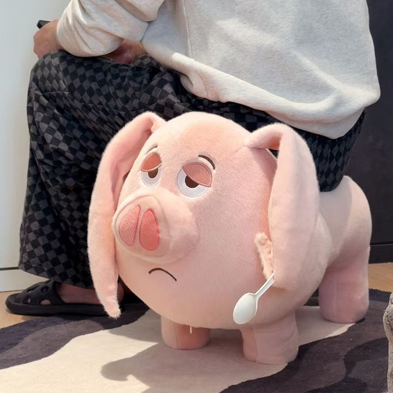 Picture of Flying Pig Bench Children's Bench Second Brother Door Shoe Changing Stool Wholesale Sliding Animal Pig Pig Wheel Bench