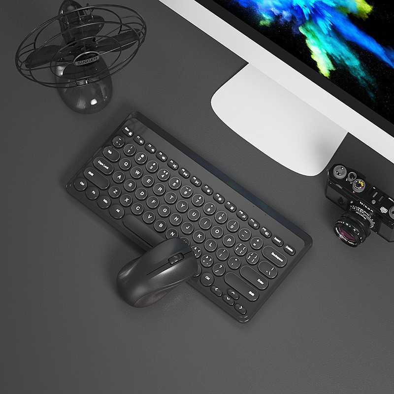 Picture of BOW external wireless keyboard and mouse suit laptop desktop computer general office home mute USB cross-border exclusive