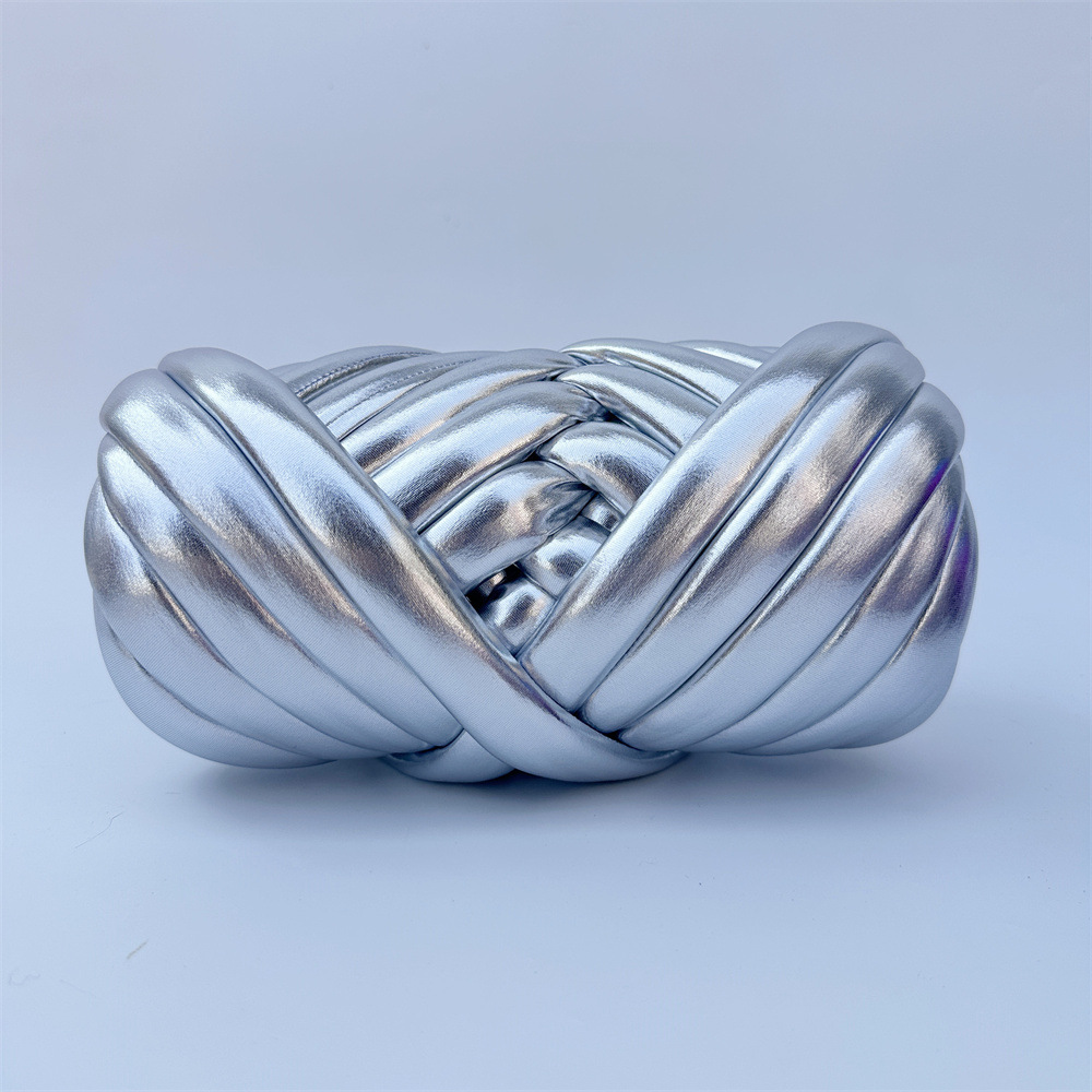 Picture of New Metal Thread Shiny Leather Material Iceland DIY Bag Handmade Woven Fabric Strips Pillow Cat Bed Filling Yarn